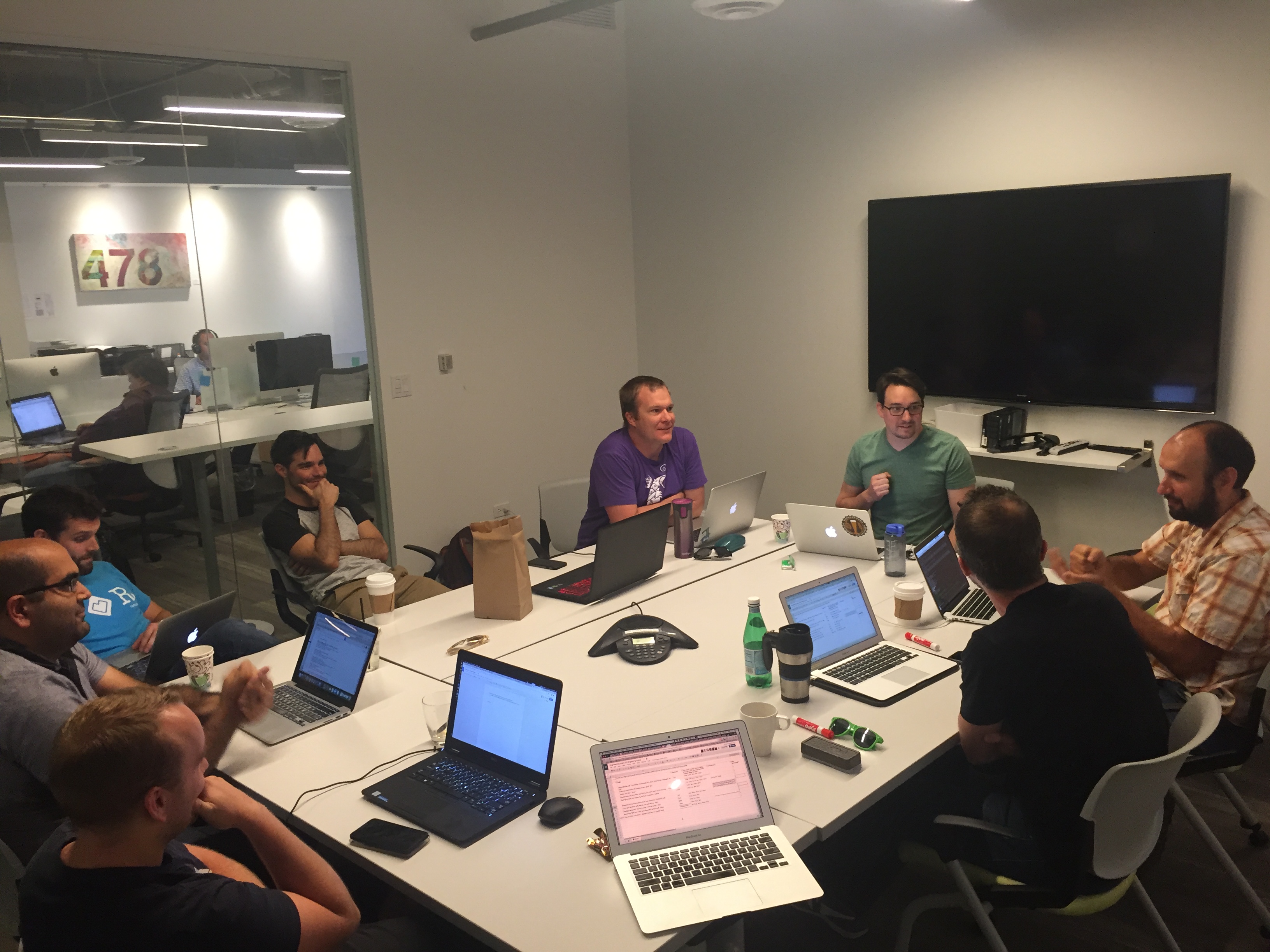 the team doing tabletop disaster recovery simulation